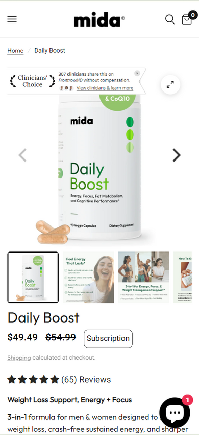 Mida Health mobile